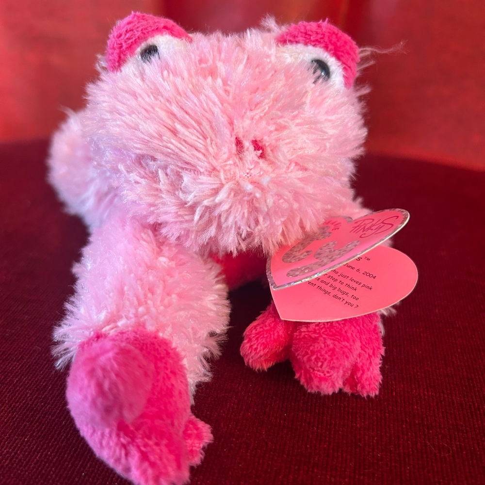 Ty Plush Frog “Baubles” in Soft Pink Hues